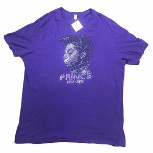 prince rhinestone 1956 to 2016 purple xxl  t shirt